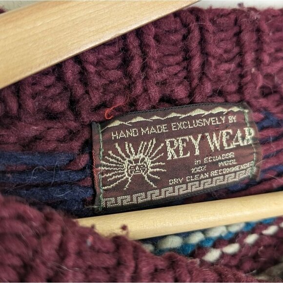 Made in Ecuador Cozy Wool Button-Front Sweater for the Perfect Cottage Core Look - Picture 8 of 10